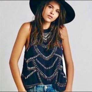 Free People Ferris Wheel Embroidered Top